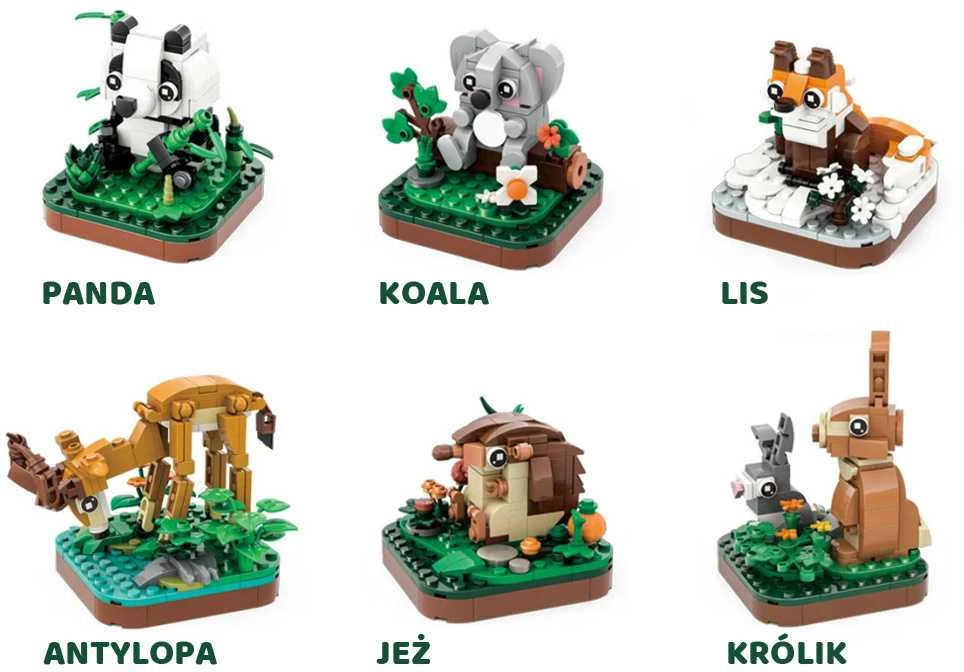 Jokomisiada Technical blocks Series: Wild land animals - over 100 pieces ZA5852