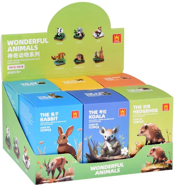 Jokomisiada Technical blocks Series: Wild land animals - over 100 pieces ZA5852
