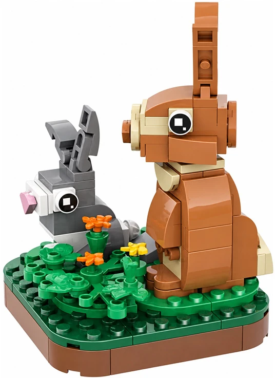 Jokomisiada Technical blocks Series: Wild land animals RABBIT 131pcs ZA5852 F
