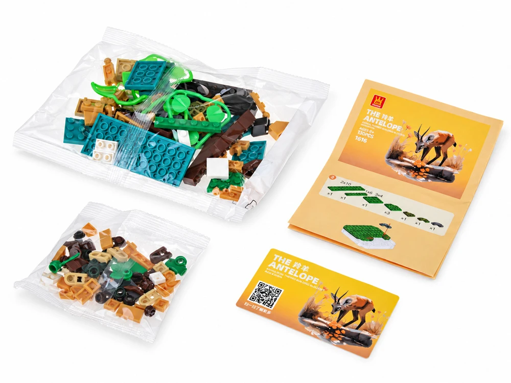 Jokomisiada Technical blocks Series: Wild land animals ANTELOPE 130pcs ZA5852 D
