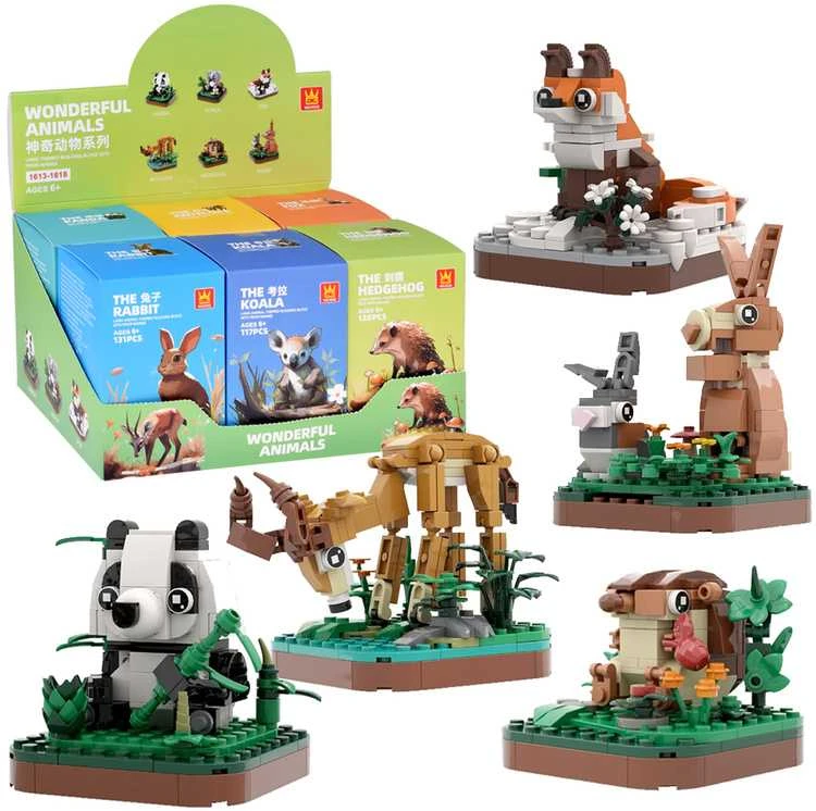 Jokomisiada Technical blocks Series: Wild land animals - over 100 pieces ZA5852