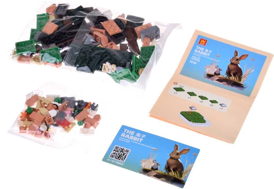 Jokomisiada Technical blocks Series: Wild land animals - over 100 pieces ZA5852