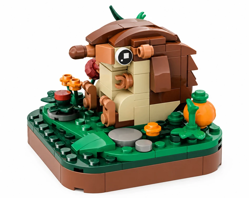 Jokomisiada Technical blocks Series: Wild land animals HEDGEHOG 182pcs ZA5852 E