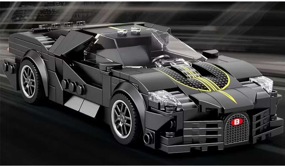 Jokomisiada Technical blocks Sports car Juodas LUXURY hypercar 298-pcs ZA5785