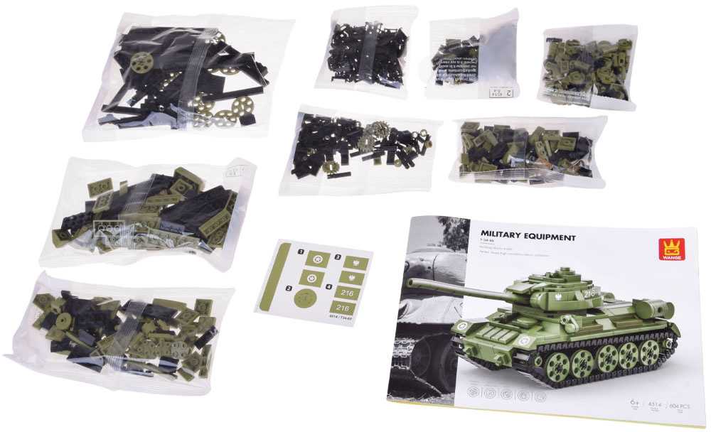 Jokomisiada Technical blocks T-34-85 TANK Polish modelis 604ele ZA5675