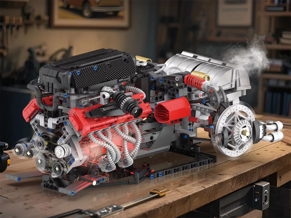 Jokomisiada Technical Building Blocks Build a Baterija-Powered ENGINE Steam Generator 1610pcs ZA6373