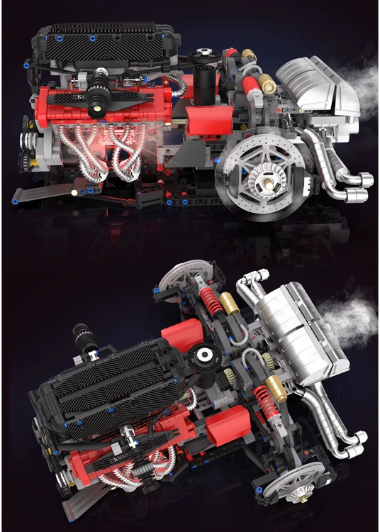 Jokomisiada Technical Building Blocks Build a Baterija-Powered ENGINE Steam Generator 1610pcs ZA6373