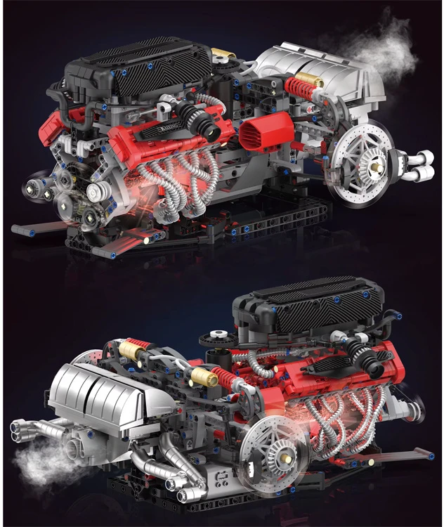 Jokomisiada Technical Building Blocks Build a Baterija-Powered ENGINE Steam Generator 1610pcs ZA6373