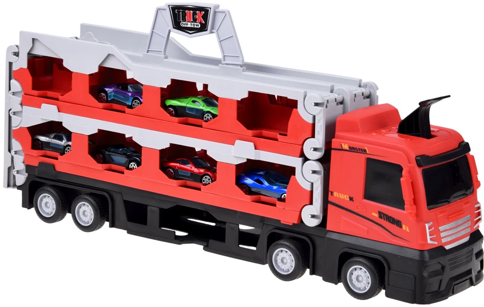 Jokomisiada TIR transporter trailer, foldable, 200 cm + 6 cars, two-level construction, ZA6587
