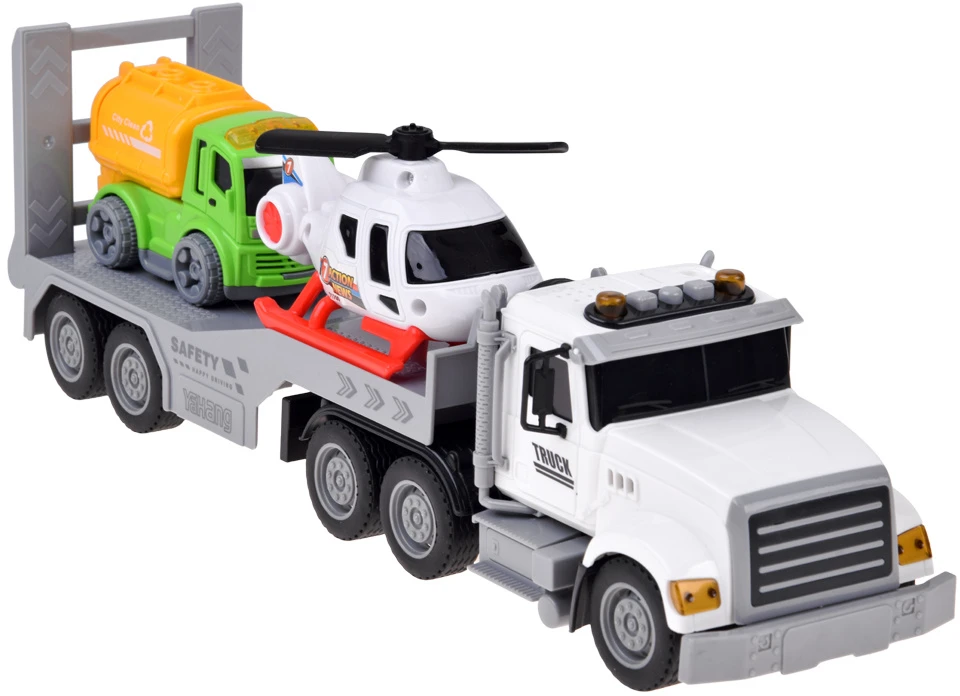 Jokomisiada Tow truck Helicopter Dump truck Concrete mixer VEHICLE SET + road accessories ZA6597