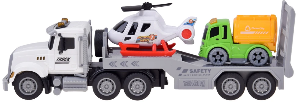 Jokomisiada Tow truck Helicopter Dump truck Concrete mixer VEHICLE SET + road accessories ZA6597