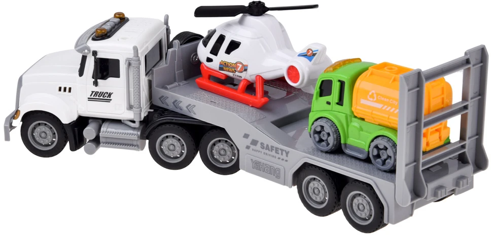 Jokomisiada Tow truck Helicopter Dump truck Concrete mixer VEHICLE SET + road accessories ZA6597