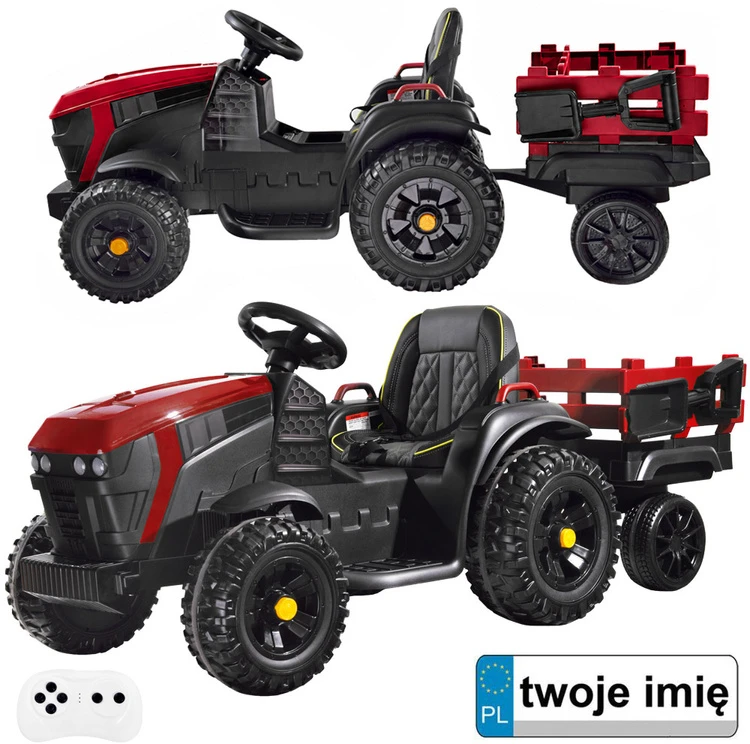 Jokomisiada Tractor for a battery for children + trailer PA0240