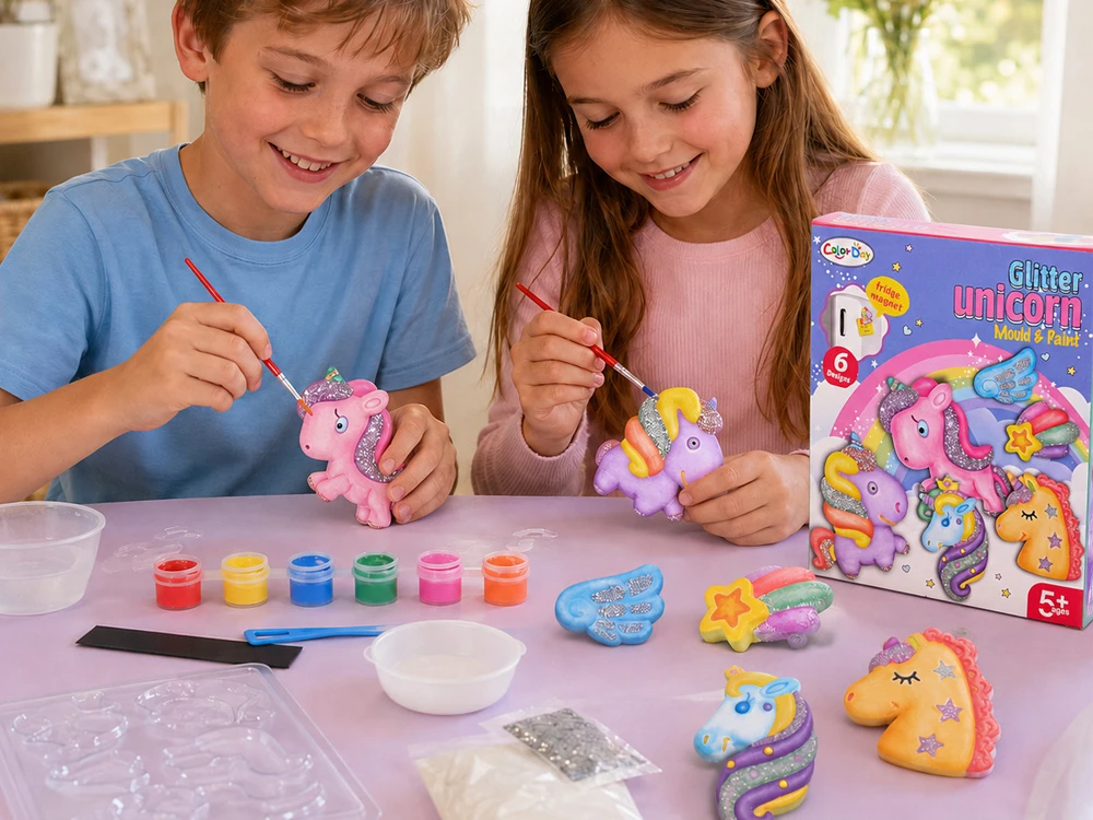 Jokomisiada UNICORN Glitter Magnet Making Kit - DIY Magnets ZA6406