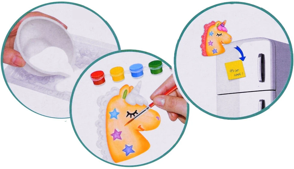 Jokomisiada UNICORN Glitter Magnet Making Kit - DIY Magnets ZA6406