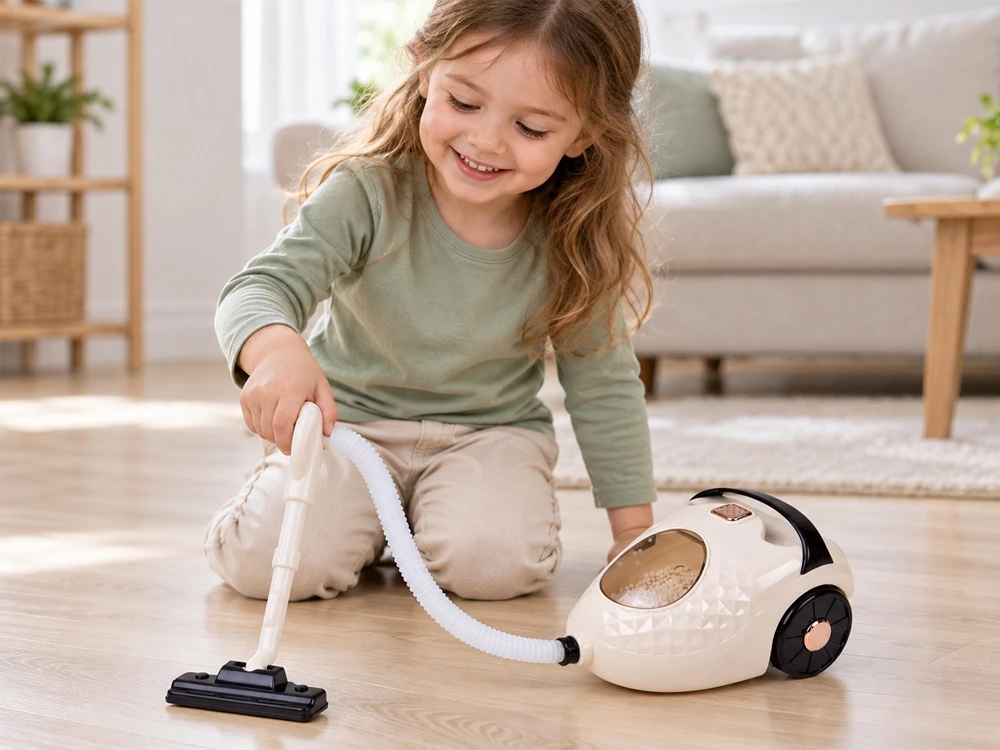 Jokomisiada VACUUM CLEANER with tube for children Series: Small household appliances - hums and moves the balls ZA6213