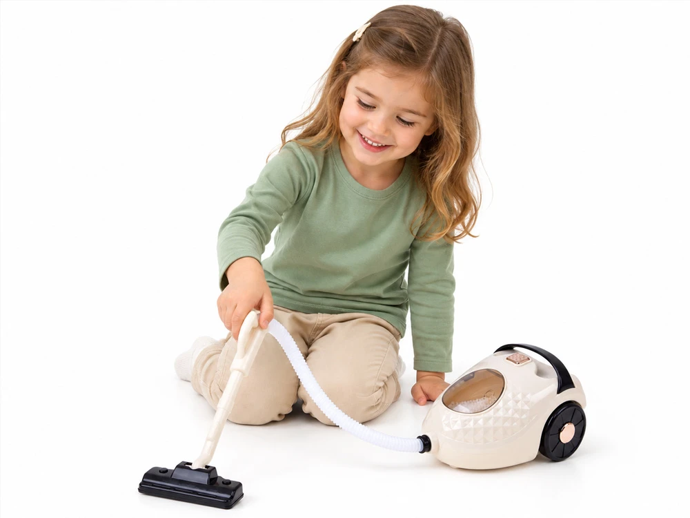 Jokomisiada VACUUM CLEANER with tube for children Series: Small household appliances - hums and moves the balls ZA6213