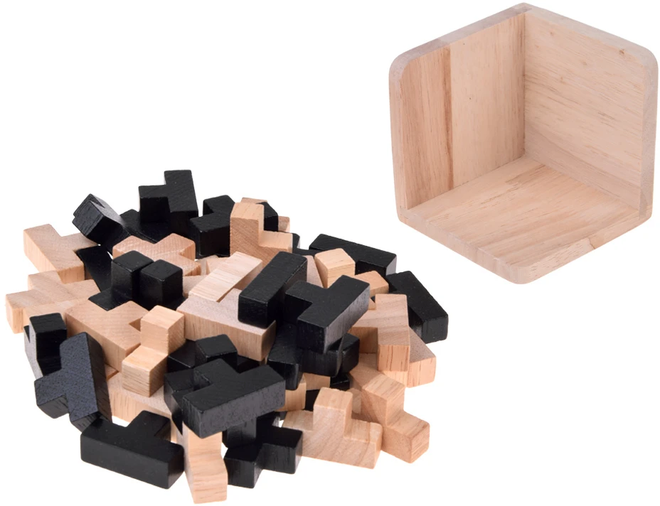 Dėlionė Jokomisiada Wooden 3D Logic Cube Spatial Puzzle Brain Teaser ZA6610
