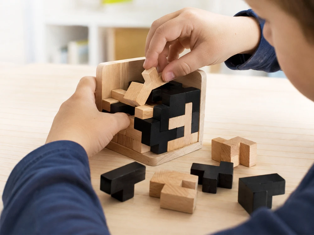 Dėlionė Jokomisiada Wooden 3D Logic Cube Spatial Puzzle Brain Teaser ZA6610