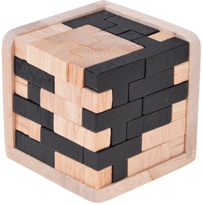 Dėlionė Jokomisiada Wooden 3D Logic Cube Spatial Puzzle Brain Teaser ZA6610