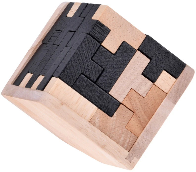 Dėlionė Jokomisiada Wooden 3D Logic Cube Spatial Puzzle Brain Teaser ZA6610
