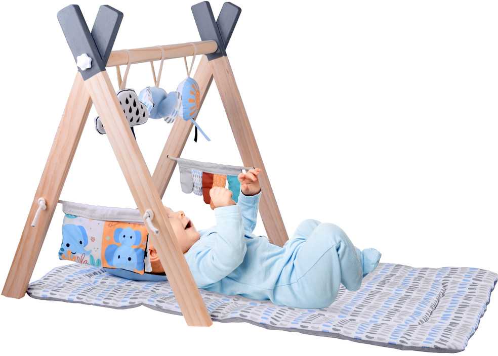 Jokomisiada Wooden Baby Gym Educational Play Mat for Infants ZA5882