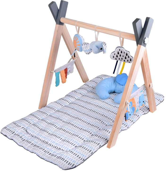 Jokomisiada Wooden Baby Gym Educational Play Mat for Infants ZA5882