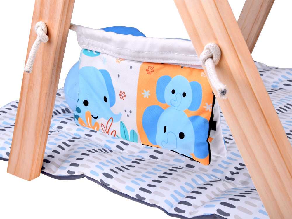 Jokomisiada Wooden Baby Gym Educational Play Mat for Infants ZA5882