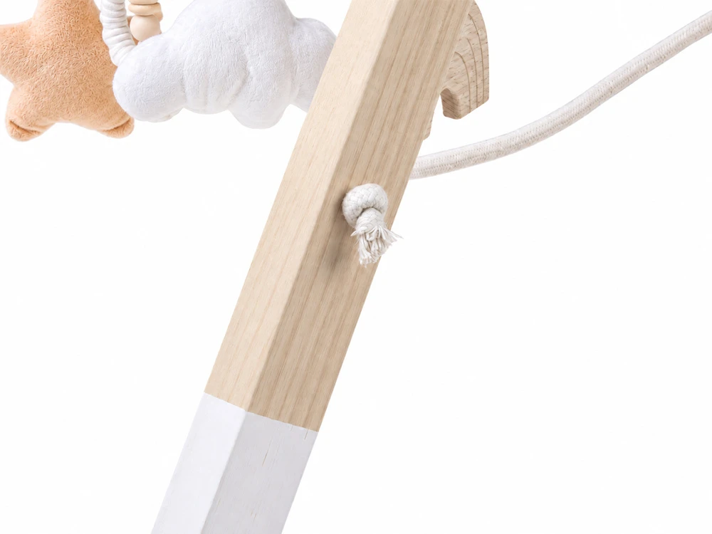 Jokomisiada Wooden Baby Gym with 5 Hanging Toys for Infants ZA6490