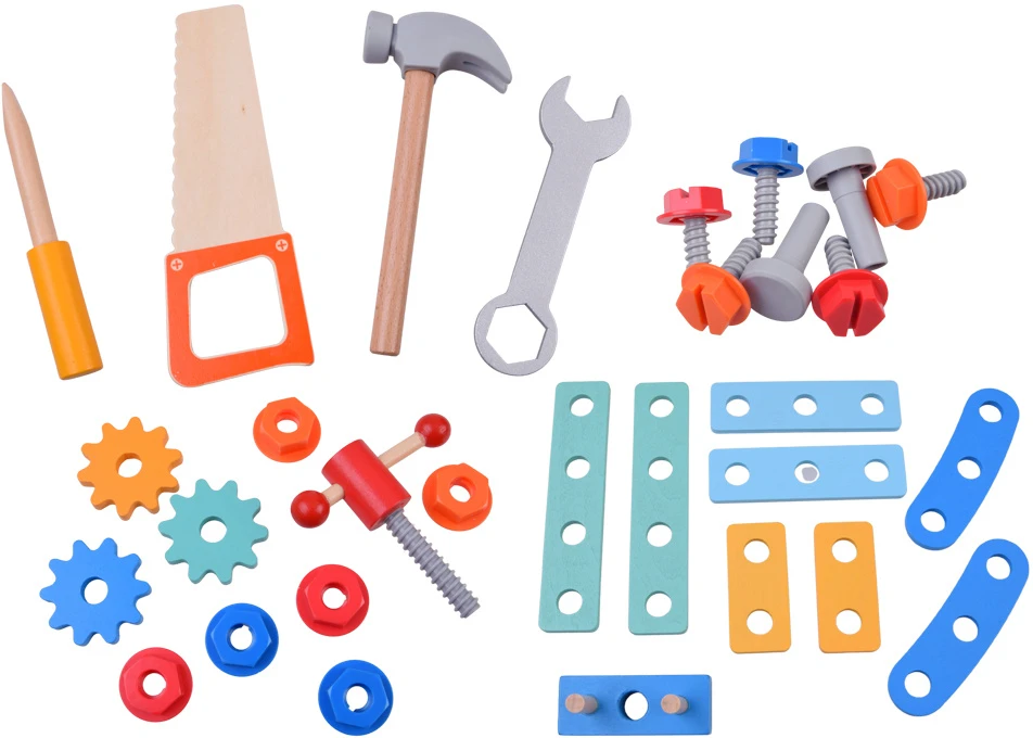 Jokomisiada Wooden DIY Tool Set with Construction House ZA6612