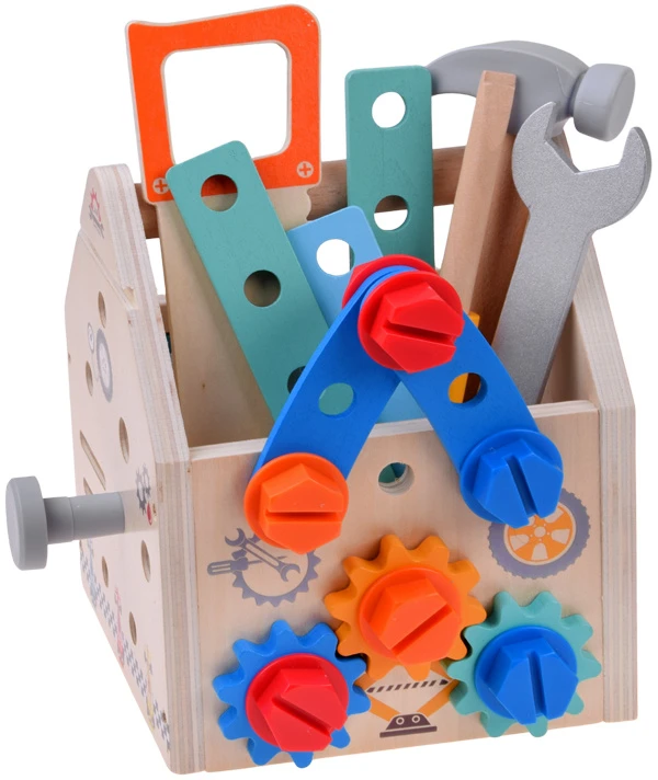 Jokomisiada Wooden DIY Tool Set with Construction House ZA6612