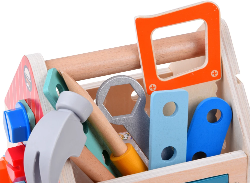 Jokomisiada Wooden DIY Tool Set with Construction House ZA6612