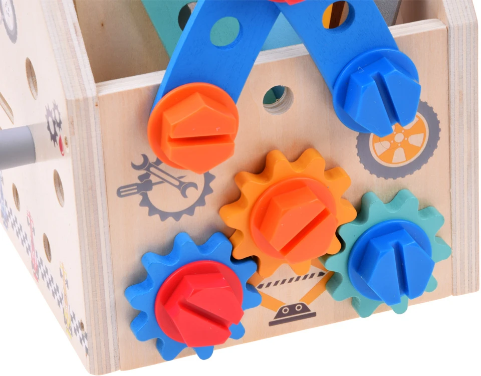 Jokomisiada Wooden DIY Tool Set with Construction House ZA6612