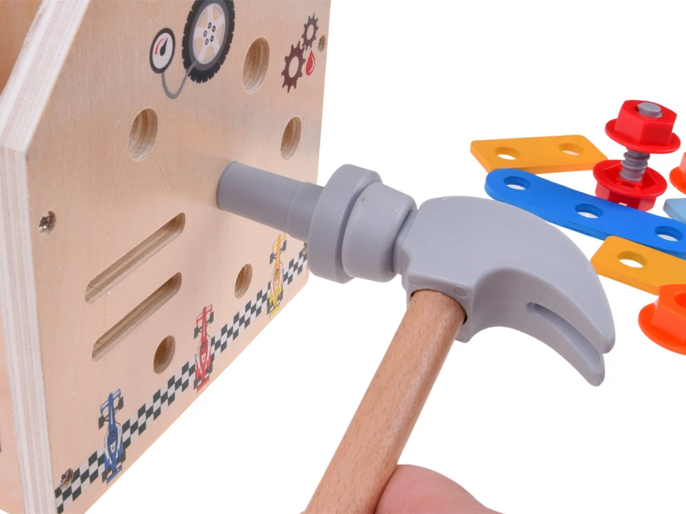 Jokomisiada Wooden DIY Tool Set with Construction House ZA6612