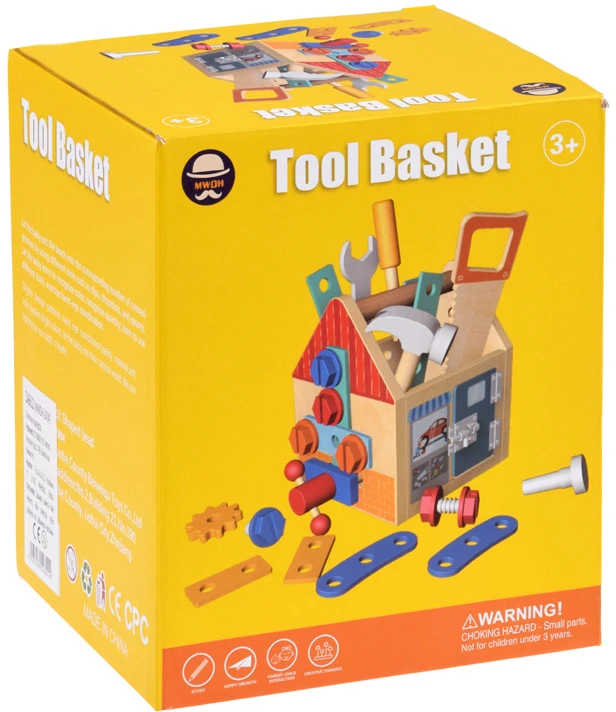 Jokomisiada Wooden DIY Tool Set with Construction House ZA6612