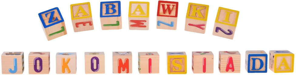 Jokomisiada Medinės lavinamosios kaladėlės – raidės, skaičiai ir paveikslėliai ALPHABET 27vnt. ZA6239
