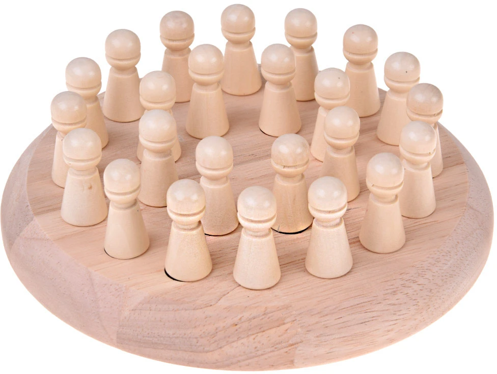 Jokomisiada Wooden memory game - roll the dice and choose a colored piece GR0840