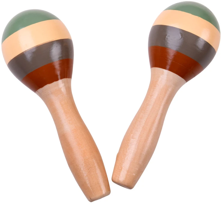 Jokomisiada Wooden musical instruments cymbals, tambourine, triangle - 6 pcs IN0191