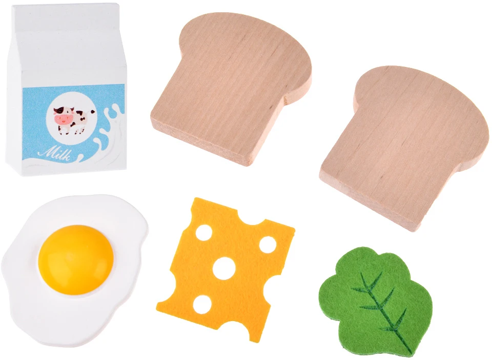 Jokomisiada Wooden set - toaster, kavos virimo aparatas, mixer + accessories Small household appliances ZA5929