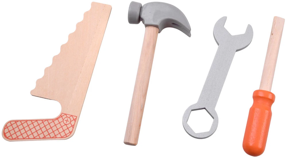 Jokomisiada Wooden Tool Box for Children Workshop Screws Hammer ZA6292