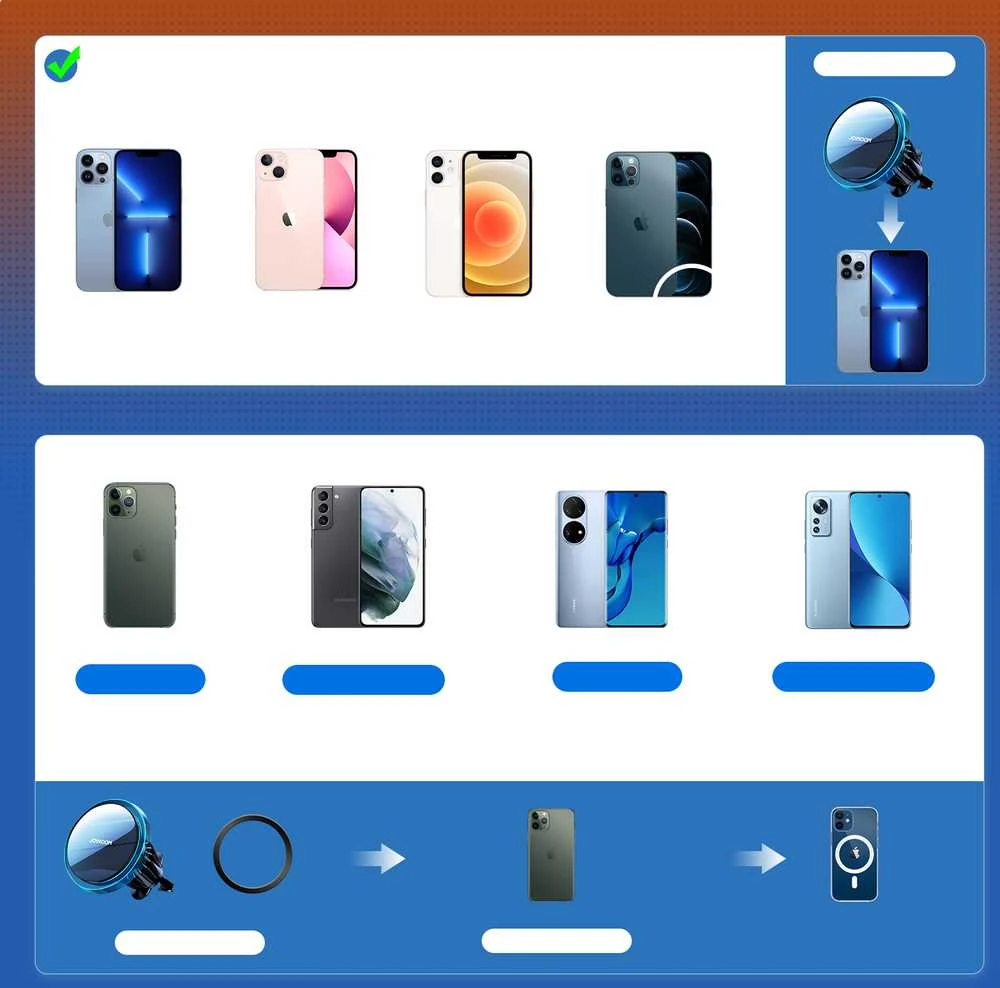 Automobilinis laikiklis-įkroviklis Joyroom JR-ZS291 15W MagSafe magnetinis, juodas