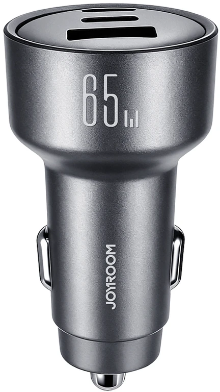 Joyroom JR-CCN19 65W 3-in-1 car charger Dark pilka