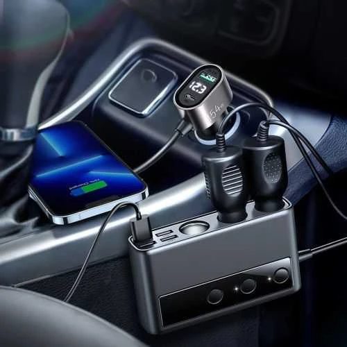 Automobilinis įkroviklis Joyroom 9in1 154W 3x12V, PD USB Type-C, QC3.0 USB-A, 4xUSB-A JR-CL06