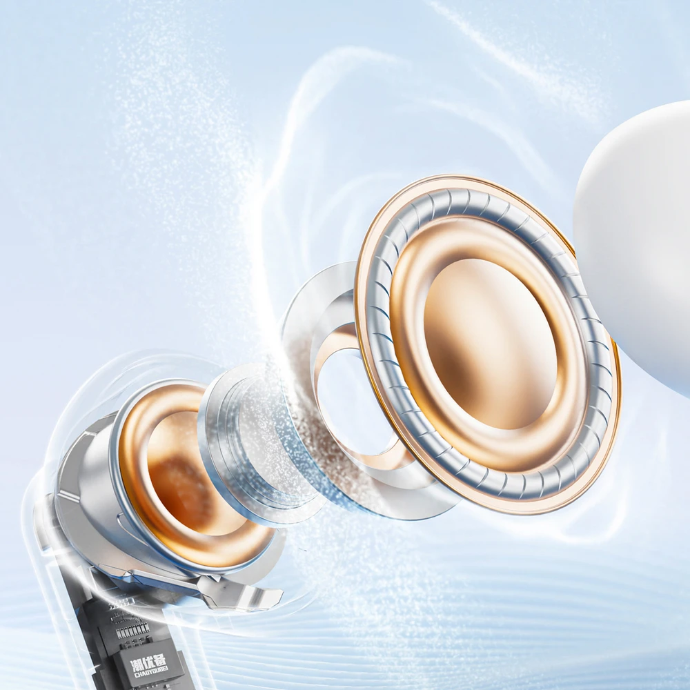 Joyroom JR-FB1 Funpods Bluetooth 6.0 In-Ear TWS Belaidės Ausinės with AI Functions - Baltas
