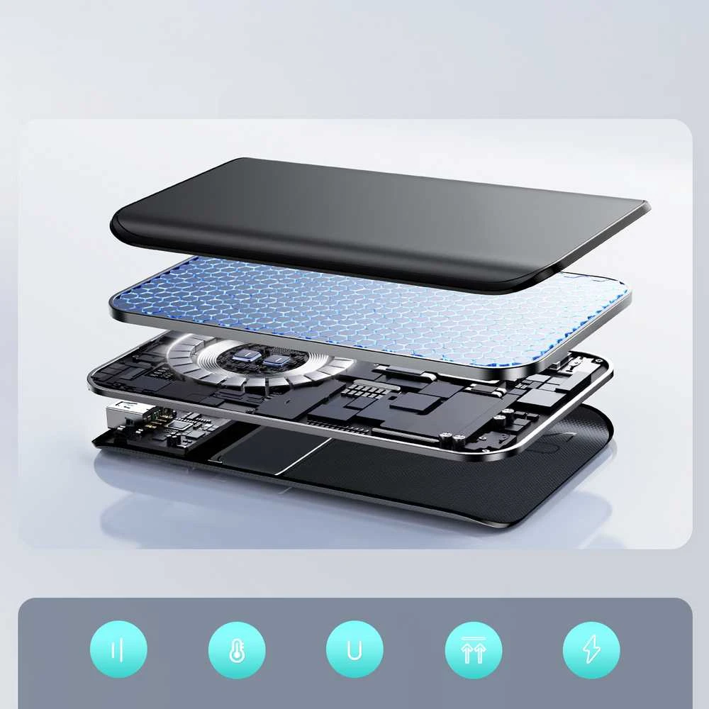 Joyroom Power Bank with Digital Ekranas C+U+U, PD 22.5W, 20000 mAh with Micro-USB input, Juodas (JR-QP192)
