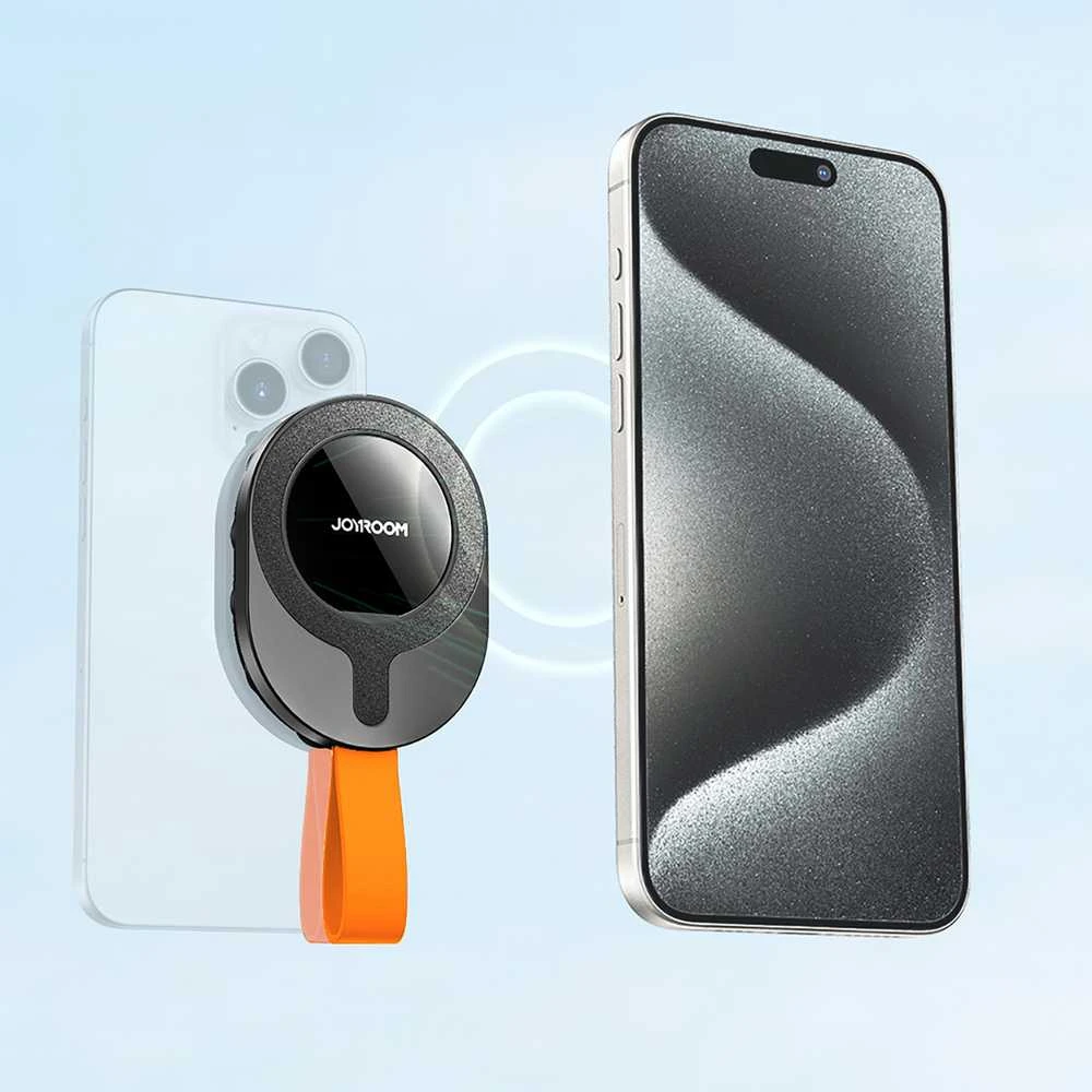 Laikiklis Joyroom JR-ZS393-S magnetyczny su przyssawkami na telefon 4.7-7" - juoda-oranžinė