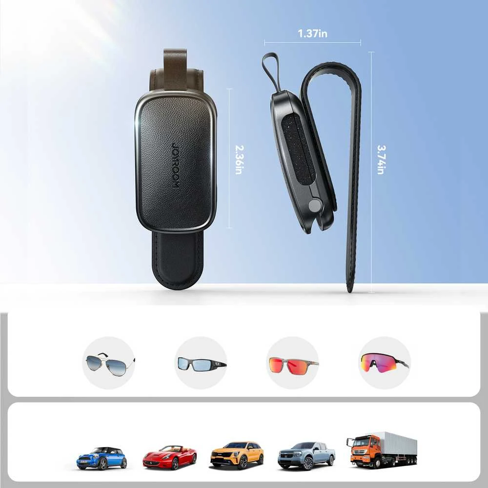 Joyroom JR-ZS511 Saulės skydelio laikiklis su magnetiniu segtuku - Juodas