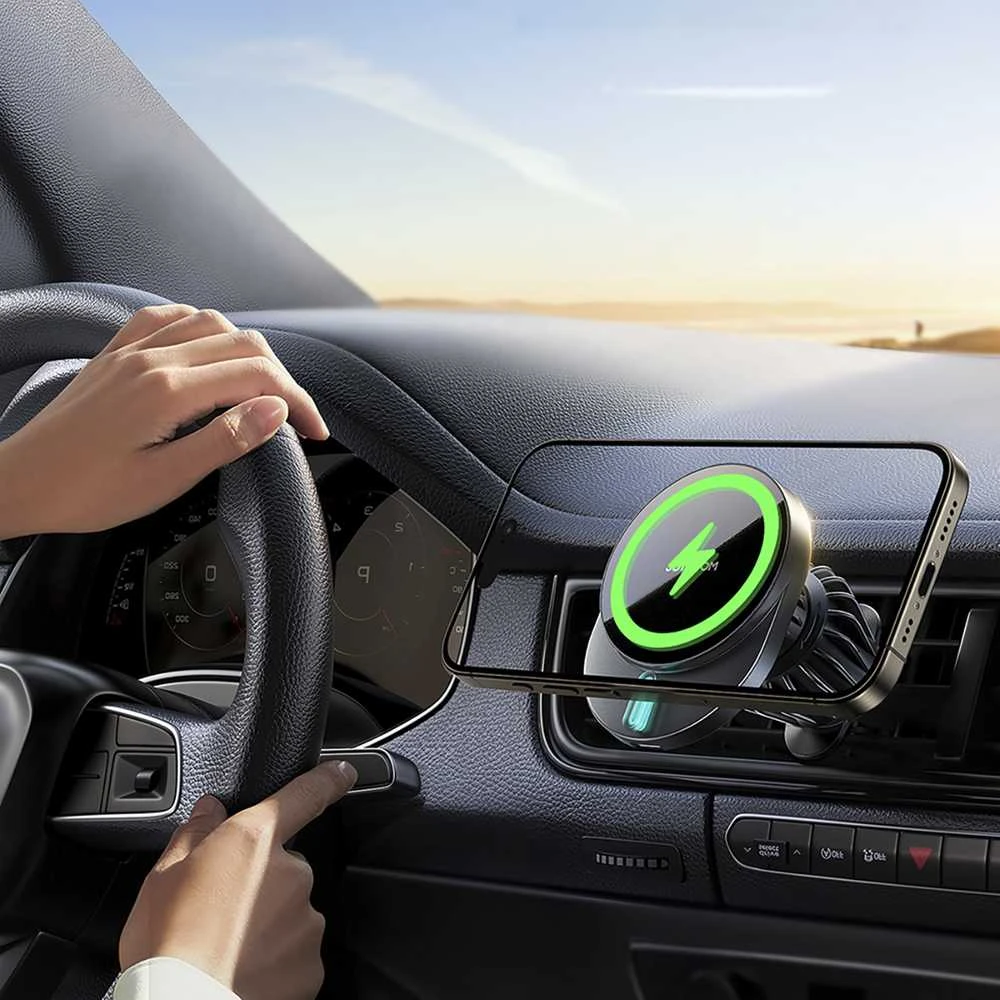Automobilinis laikiklis-įkroviklis Joyroom JR-ZS409 MagSafe 15W juodas