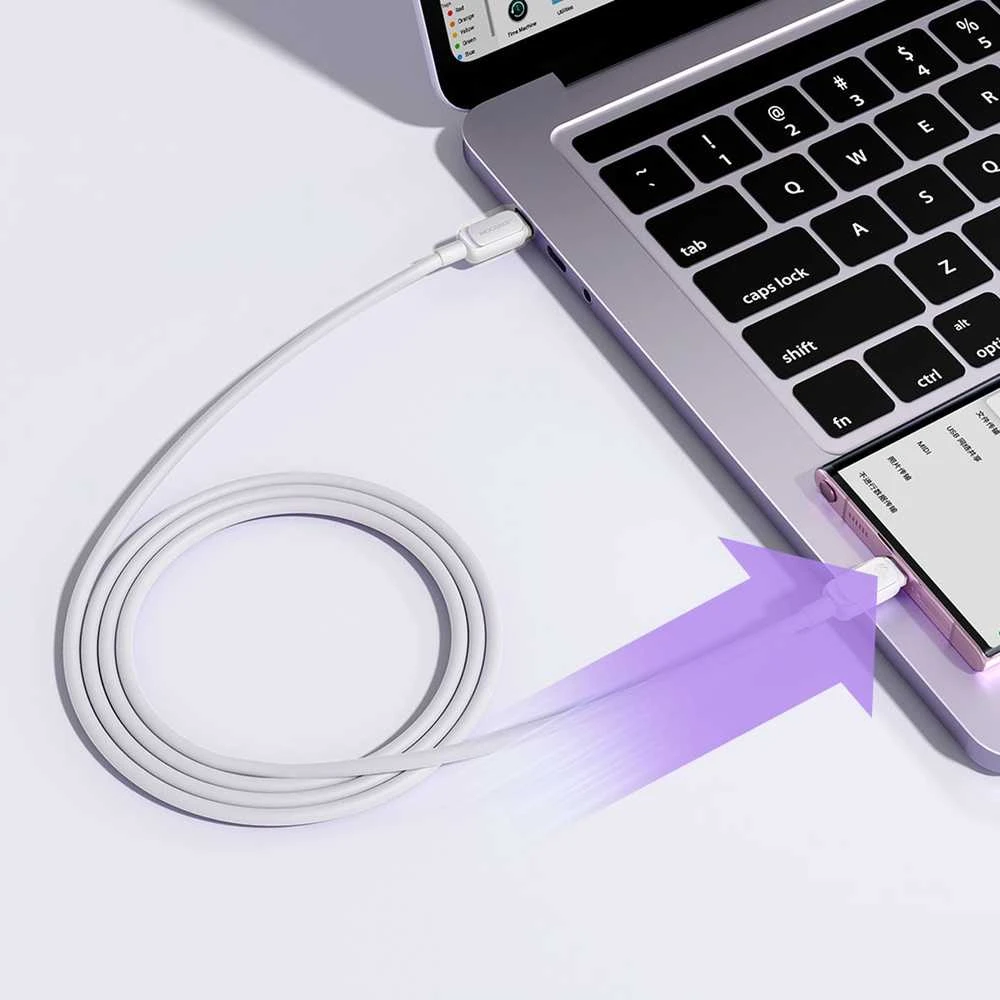 Kabelis Joyroom S-A14 USB-C – USB-C 60W 1,2m – baltos spalvos