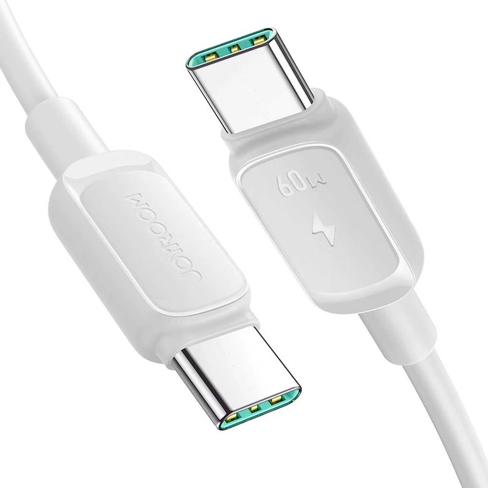 Kabelis Joyroom S-A14 USB-C – USB-C 60W 1,2m – baltos spalvos